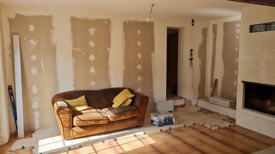 Travaux salon - avant